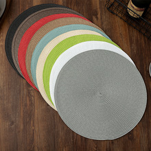 PP餐垫隔热餐桌垫防水防油跨境亚马逊希音铺货手工编织圆pp西餐垫