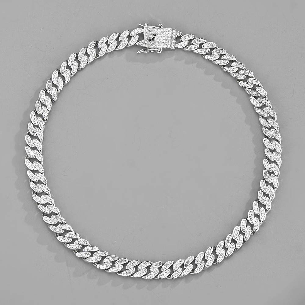Collana a catena cuban hip hop full diamond da donna versatile_voghion.com