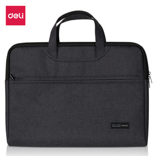 Deli Stationery Portable Briefcase Zipper Office Meeting Record Storage Bag Computer Business Bag Wholesale