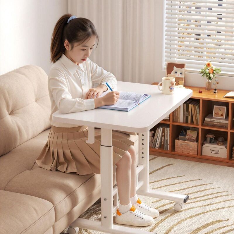 Adjustable Study Table, Bedside Table, Children's Home Reading Table, Student Movable Simple Desk, Home Small Study Desk