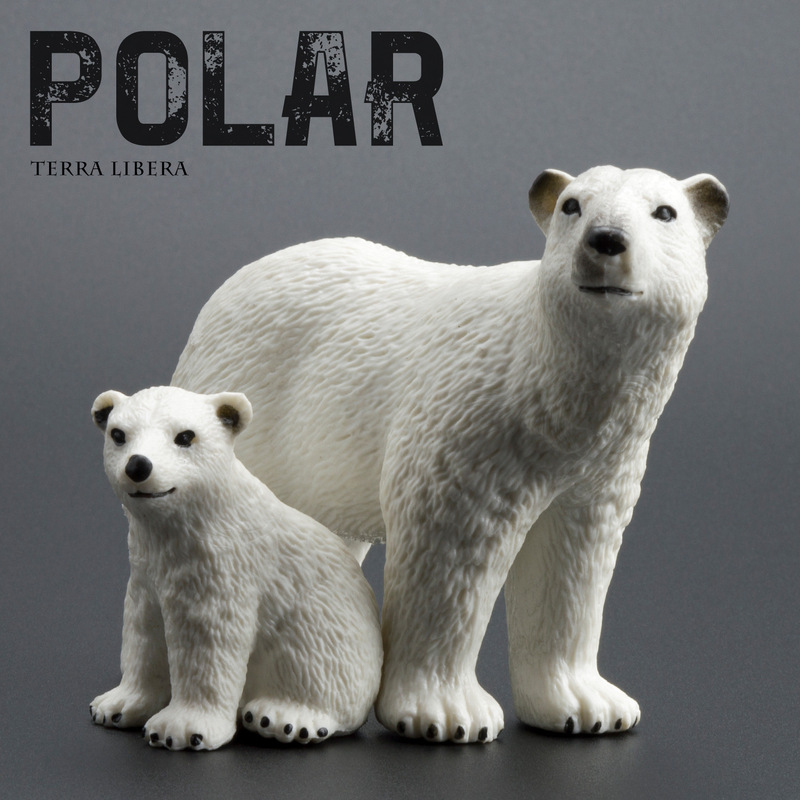 Cross-border solid realistic wild animal toy model polar bear parent-child set zoo cognitive decoration gift Cross-border solid realistic wild animal toy model polar bear parent-child set zoo cognitive decoration gift