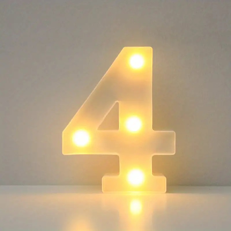Amazon (16cm) LED blanco inglés número de letras lámpara de cumpleaños propuesta de matrimonio atmósfera lámpara LED lámpara decorativa