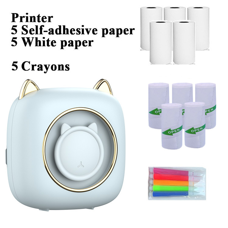 Nuevo C23 siete colores atmósfera respiración luz lámpara de escritorio mini portátil inalámbrico pregunta incorrecta impresora térmica de fotos