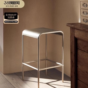 ZaraHome European Style Simple Industrial Style Household Bar Stainless Steel Stool High Stool 47396073851