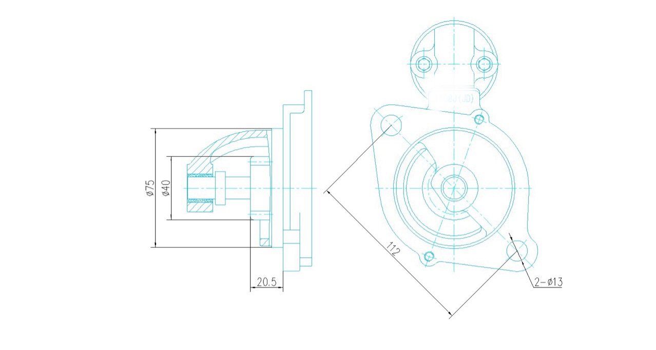 QDJ1308J starter motor Jiangdong 395/2110 starter motor planetary deceleration starter motor