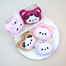 吱吱叫可爱卡通毛绒动物公仔配饰小熊头套玩偶书包包挂件学生配饰