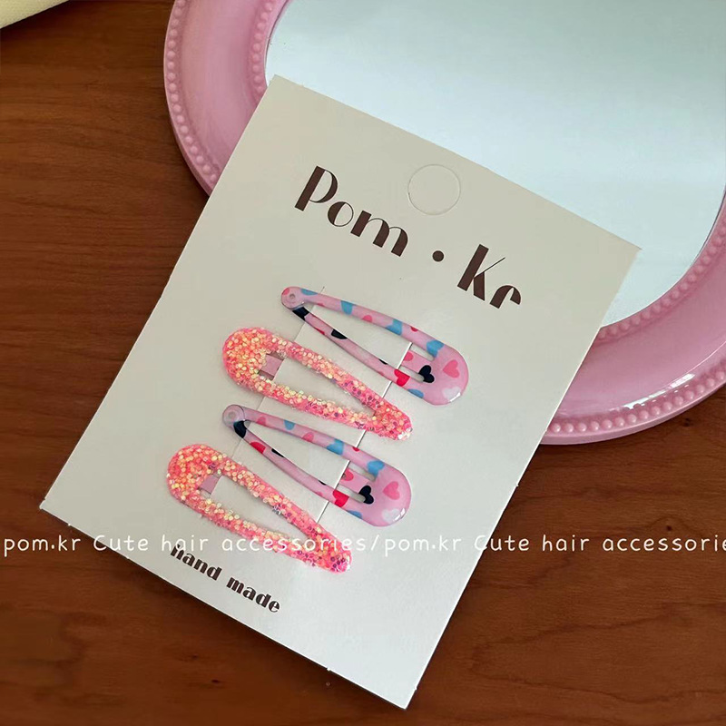 Pinzas BB infantiles con lentejuelas – colores vibrantes, para flequillo/cabello fino