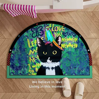 Avtomobil döşəmə paspasları – Diatom Mud Floor Mat Water-Absorbent - black-cat-is-handsome-4060cm-diatom-mudabsorbent-and-quick-drying
