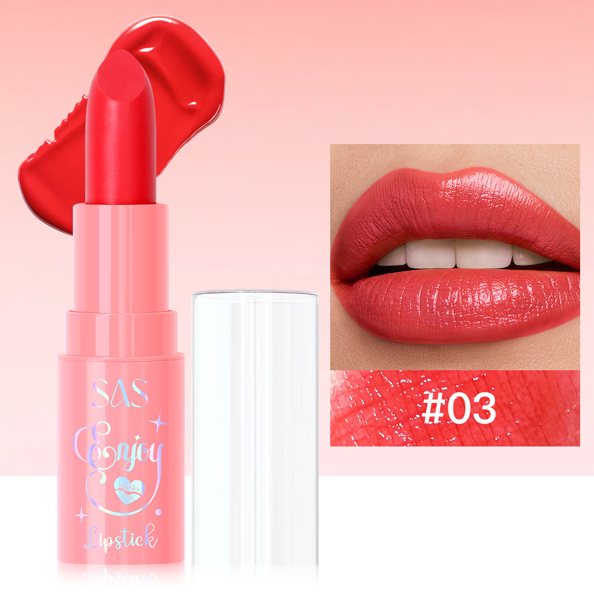 USHAS Bálsamo labial de punto transfronterizo europeo y americano Taza impermeable y antiadherente Bálsamo labial hidratante de larga duración SAC165 image 9