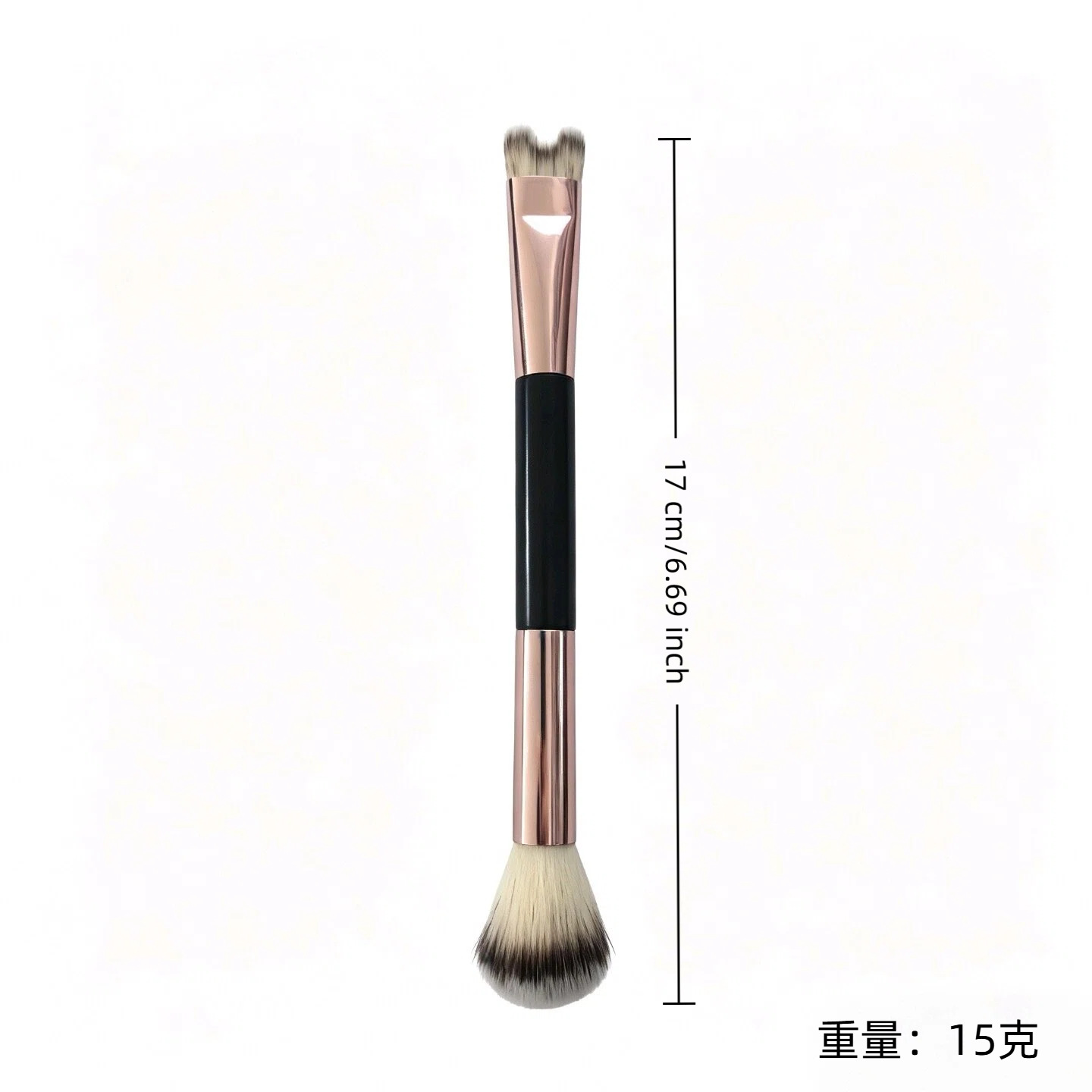 Juego de Brochas de Maquillaje de Doble Cabezal Plástico PS Maquillaje Facial para Maquillaje