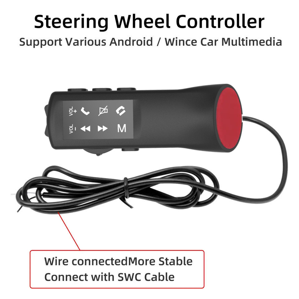 Cross-border new car multi-function steering wheel control button handle Universal square control button Android large screen dedicated