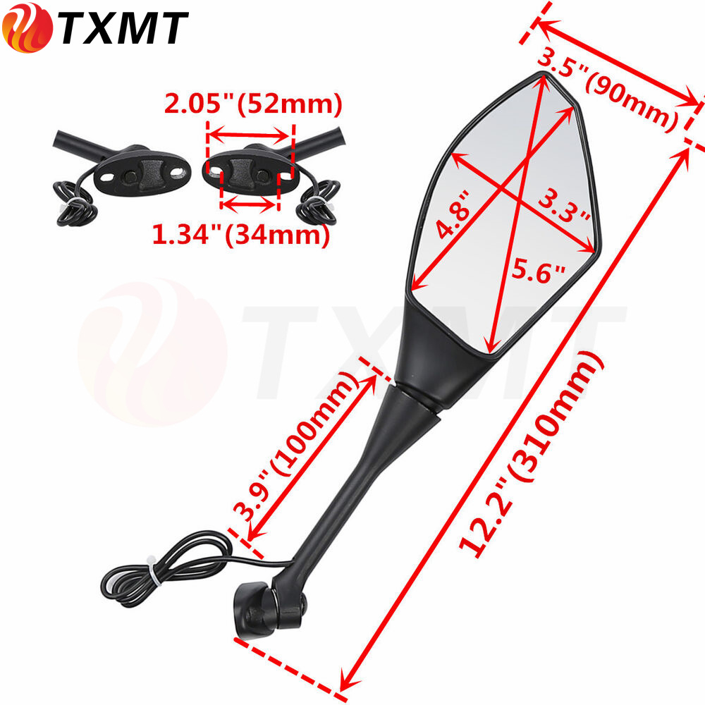 Suitable for Honda CBR600RR CBR1000RR motorcycle modified LED rearview mirror mirror mirror