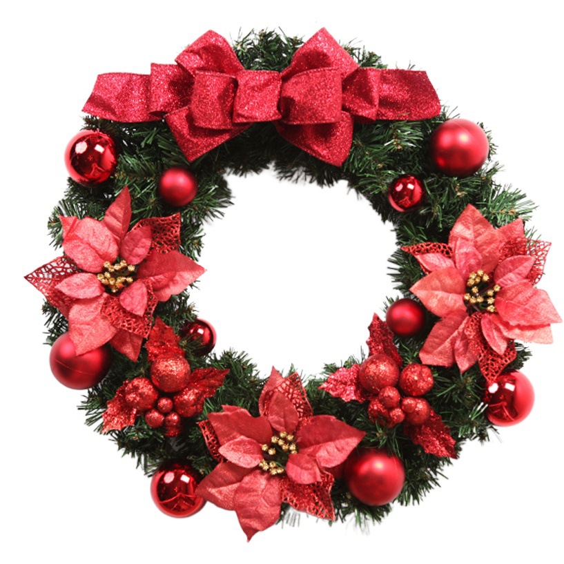 Decoraciones de navidad 50CM guirnalda de navidad decoración de la ventana colgante de navidad de oro decoración al por mayor transfronteriza