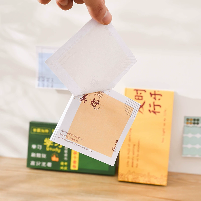 Post-it note set, trendy language combination, N-time stickers, tearable messages, student note notes, index stickers, test stickers