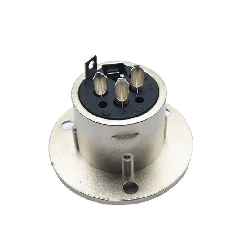 Круглый металл XLR головка 3PIN Female вход микрофон микшер розетка 3-pin XLR Female