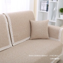 厂家直销老粗布夏季沙发垫四季通用布艺棉麻简约现代实木亚麻垫套