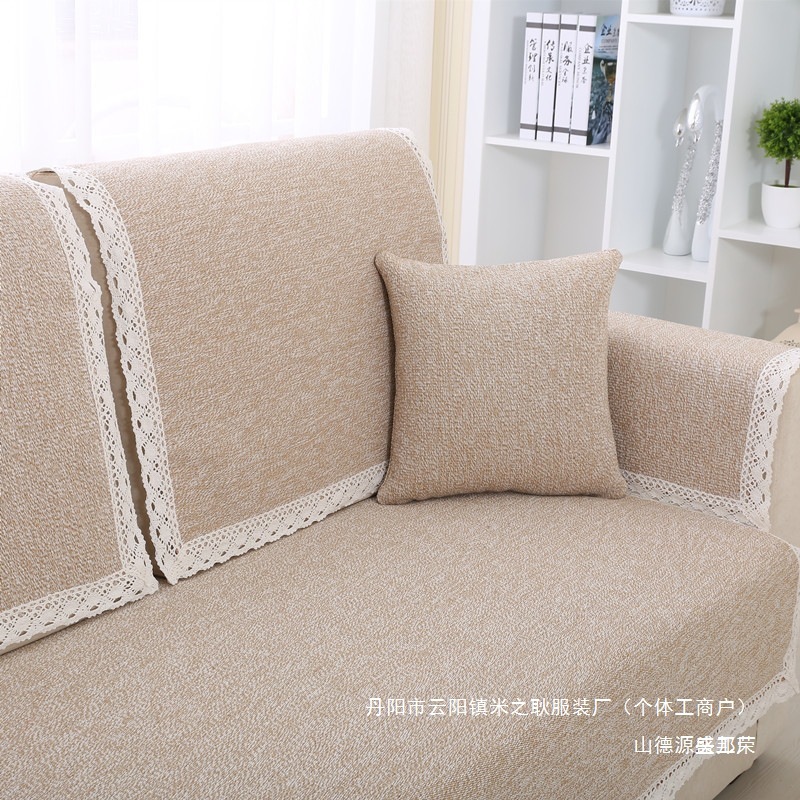 厂家直销老粗布夏季沙发垫四季通用布艺棉麻简约现代实木亚麻垫套