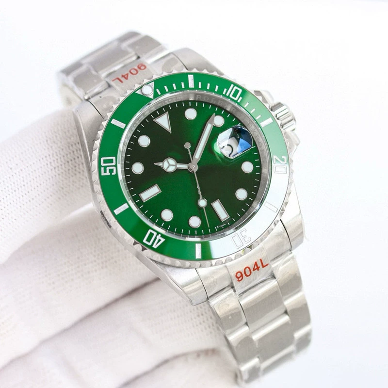 Часы Water Ghost, мужские часы Green Water Ghost Series, полностью автоматические механические мужские часы со стальным ремешком N, заводские часы Submariner Log