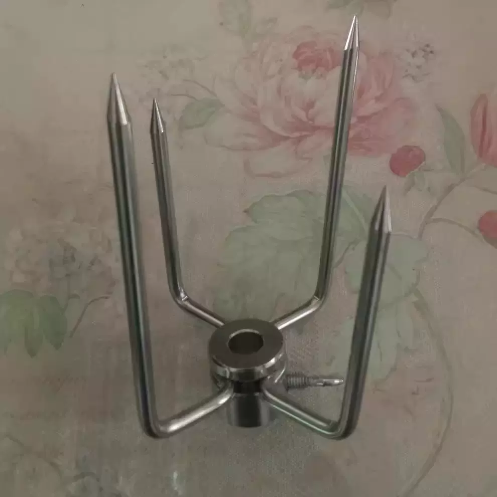 旋转烤肉叉烤炉配件食品级烤叉不锈钢烧烤叉自制跨境专供