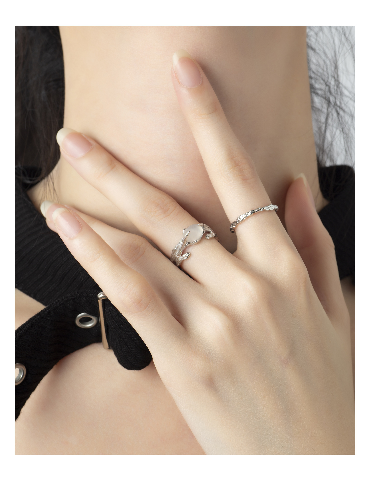 Fashion Geometric Copper Plating Artificial Gemstones Rings 1 Piece