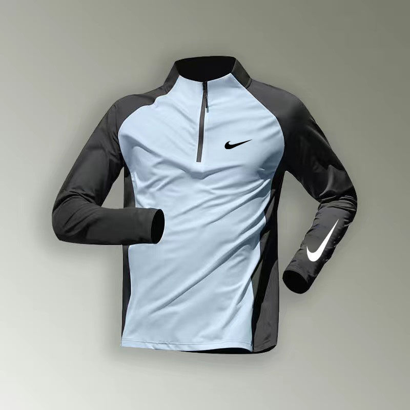 アウトドアスポーツスーツ男性トレーニング服速乾上着半ファスナー長袖ズボン|undefined