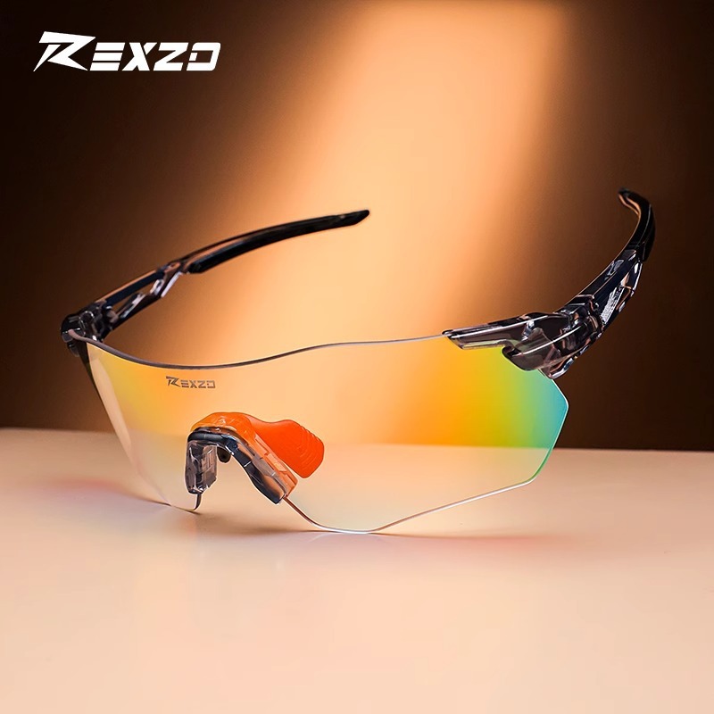 REXZD プロフェッショナルランニングメガネマラソン変色アウトドアスポーツサイクリングゴーグルハイキング男性と女性潮 RD04|undefined