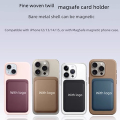 適用iphone15官方13帶彈窗動畫卡包蘋果14精織斜布紋磁吸12零錢包
