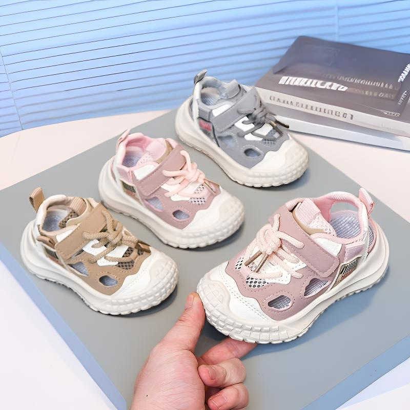 2025 sandalias de verano para niños, zapatos de malla individual, zapatos de playa para niños pequeños Baotou, zapatos transpirables para niños y niñas, suela suave