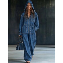 H 34120 Hooded Denim Overalls ��ñ����ţ�п� ŷ���羳
