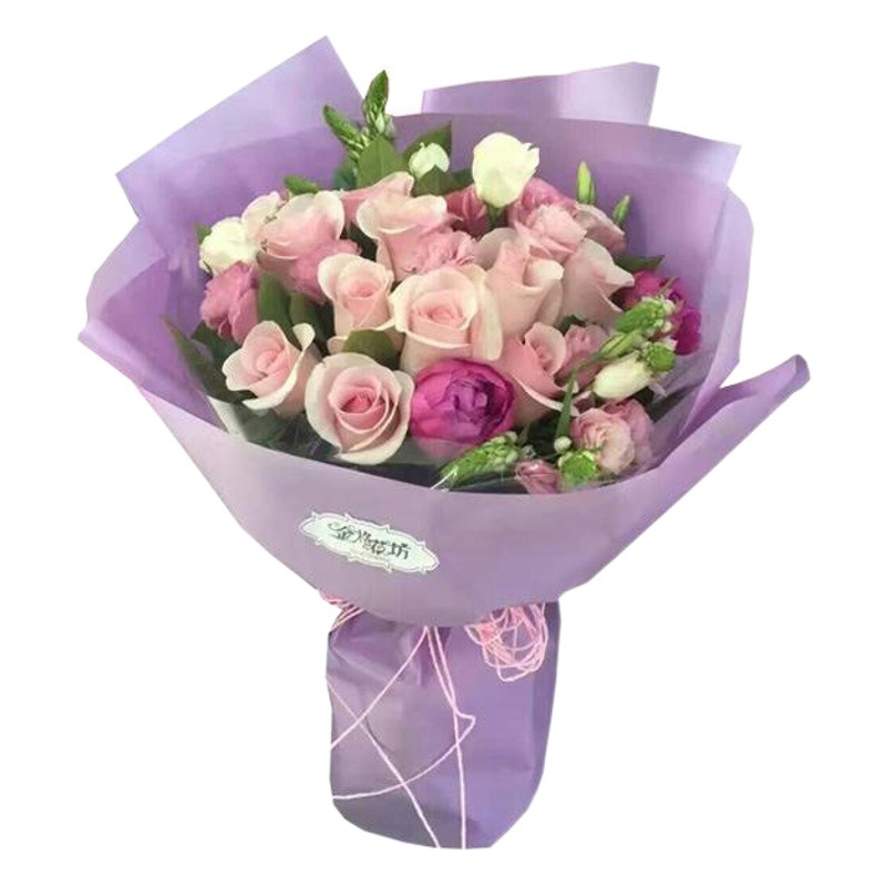 Papel de regalo coreano impermeable para ramos de flores, papel mate semitransparente de alta gama, papel de regalo colorido para floristerías al por mayor