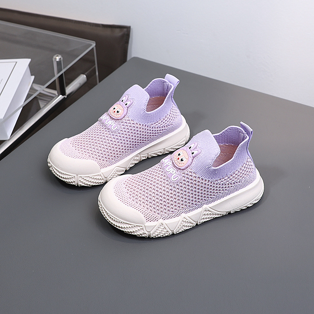 2025 Autumn Knitted Indoor Breathable Baby Girl Children's Shoes Breathable Slip-On Baby Girl Shoes Kindergarten Shoes 3462