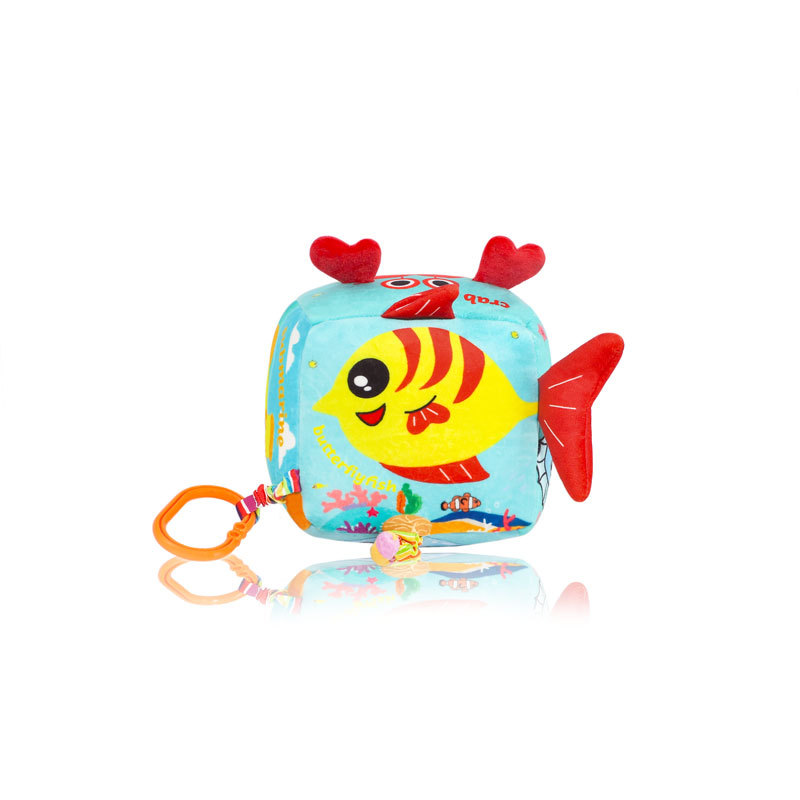 Colgador de cama de muñeca multifuncional para bebés y niños pequeños 0-6 meses de entrenamiento, agarre visual, bloques de construcción de juguete calmantes