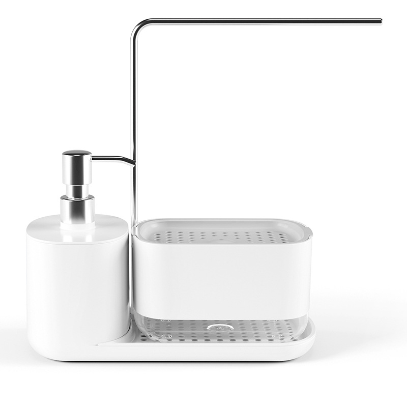 Cocina encimera detergente líquido caja de lavado de manos desinfectante de manos caja de líquido prensa dispensador de jabón cocina rack de almacenamiento