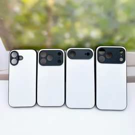 适用iPhone17凹槽二合一配铝片2D热转印DIY图案678PLUS手机壳素材