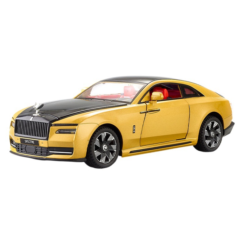 新奥1:24ロールスロイス閃霊スポーツカー合金音光回力避震車模型玩具両側傘