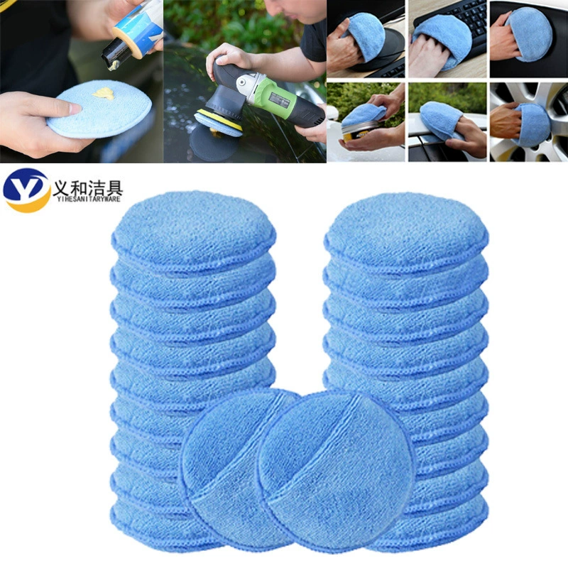 Автомобильная Вощеная губка Чистка автомобиля Автомобильная Косметическая полировальная подушка с карманом Микрофибра Автомобильная восковая подушка