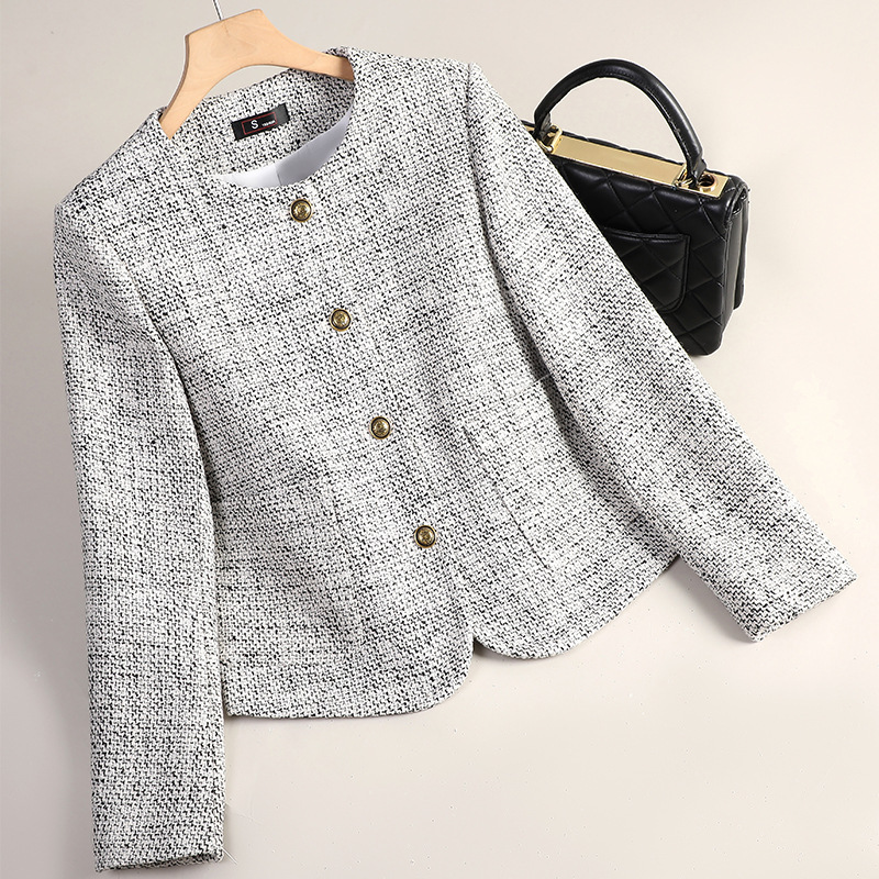 Chanel Style Suit Jacket Women's 2024 New Autumn and Winter Short Tweed Popular Suit Jacket This Year