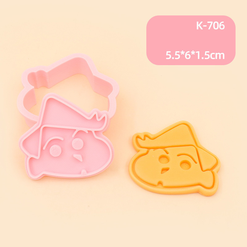 クレヨンしんちゃん漫画クッキー型漫画キャラクター 3D 立体プッシュ式 diy クリエイティブ家庭用ベーキングツール|undefined