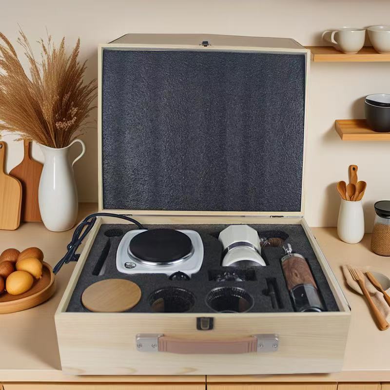 Máquina de café de molino de mano Set de café portátil espresso italiano cafetera de café de mano molino de frijoles regalo regalo