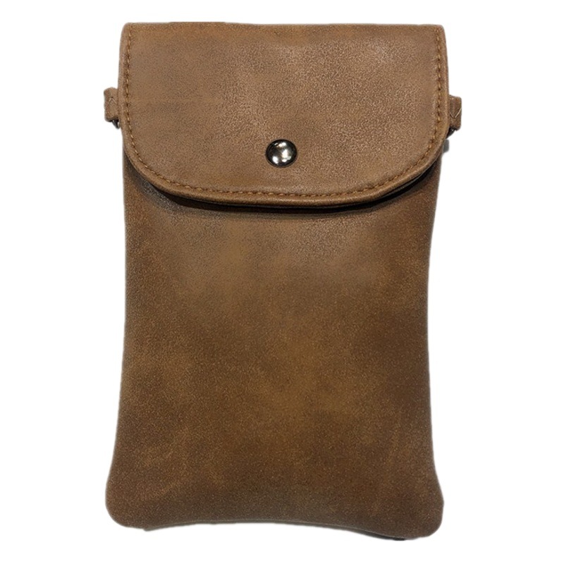 2021 Korean style New Frosted vertical one-shoulder mobile phone bag simple fashion unisex messenger bag