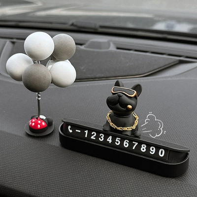 Temporary Parking Phone Number: Nömrəli dayanma kartı - black-french-bulldog-balloon-mirror-stop-sign