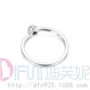 Nydila Panjia S925 Silver Ring Transparent Heart Stone Ring 199267C02