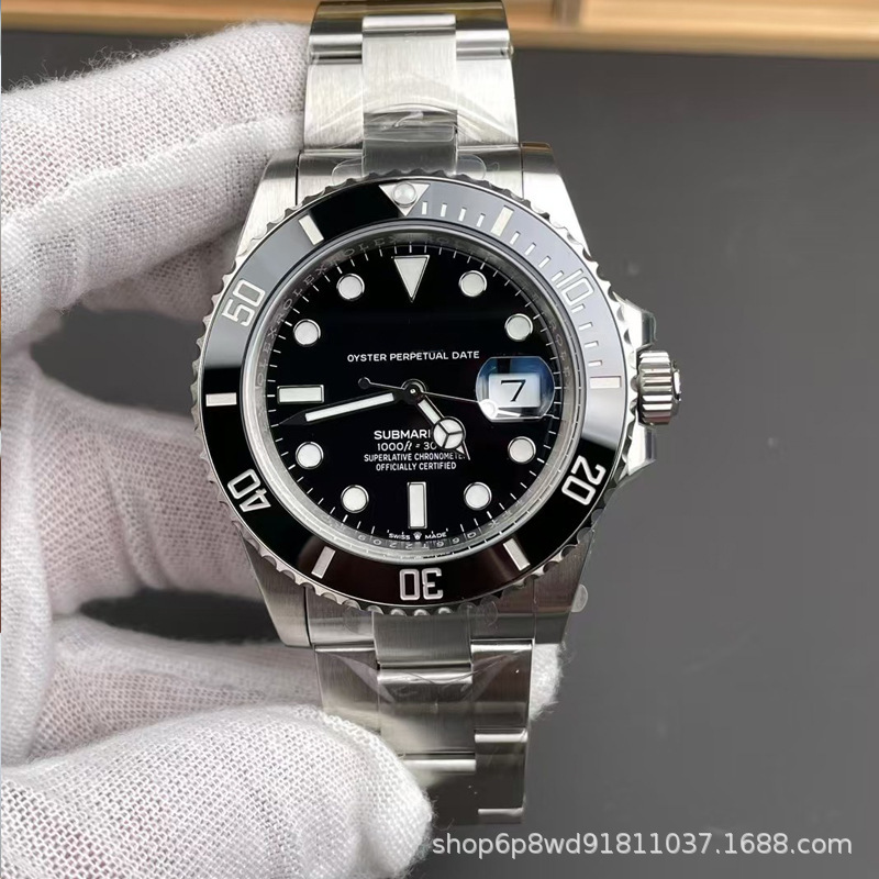 Submariner Black Submariner Sweep Second Movement Solid Steel Band Calendar Swiss Watch Green Submariner Men's Watch Oyster Watch Submariner Black Submariner Sweep Second Movement Solid Steel Band Calendar Swiss Watch Green Submariner Men's Watch Oyster Watch