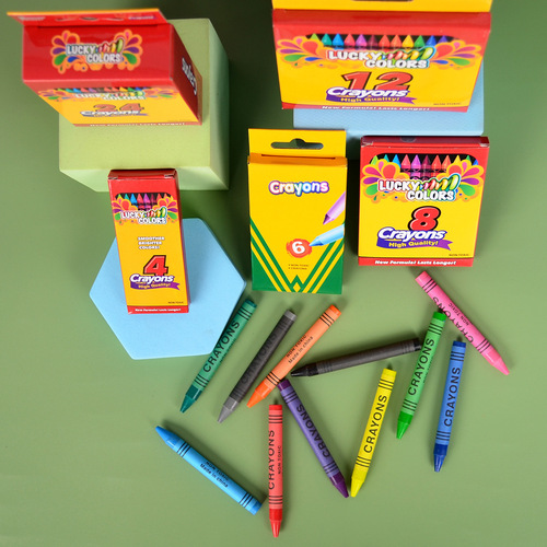 Wholesale Oil Pastels Children's Safe Non-toxic Kindergarten Scribble Colorful Stick 12 Colors 24 Colors Wax Crayon Set 