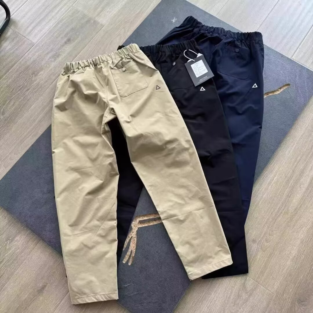 2024 Summer Ice Silk Pants All-Match Simple Texture Men's Casual Wide-Leg Pants Dape Non-Ironing Straight Pants Men