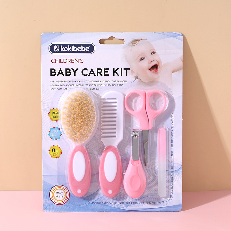 Cortaúñas para bebés Cortaúñas para bebés Cuidado del bebé Juego de cinco combinaciones de dos colores Juego de cortaúñas de cepillo de peine
