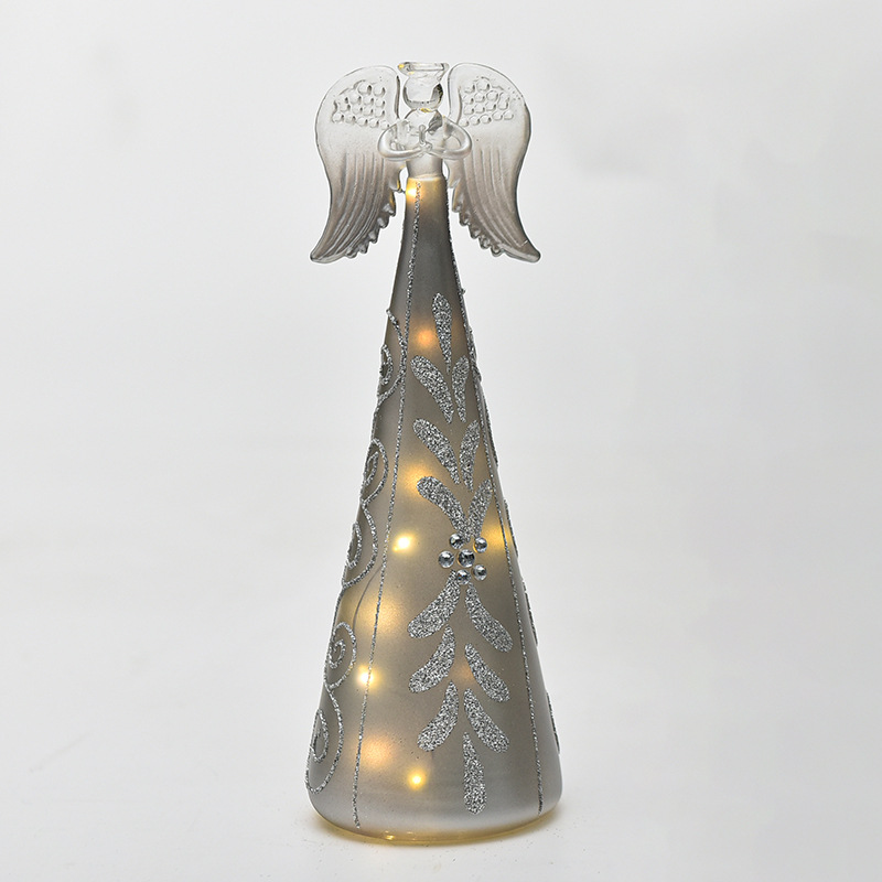 Fábrica al por mayor árbol de Navidad lámpara de cristal decorativa LED luminosa decoración de escritorio decoración de Navidad luz de la noche