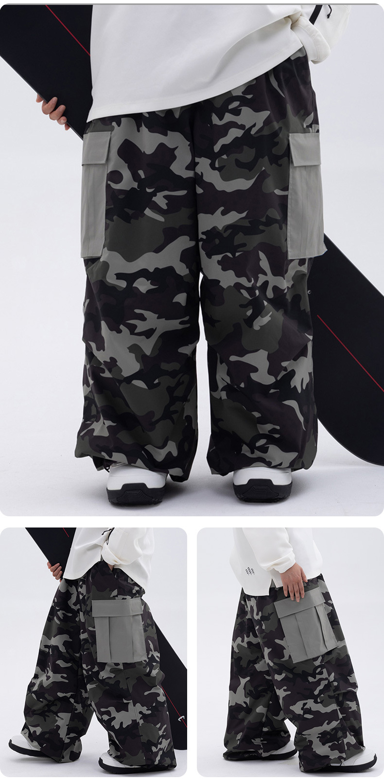 001 SNOWVERB Snowboard OVERSIZE Cross-Border Pants Women's Ski Suit Waterproof Loose Men's Outdoor_voghion.com