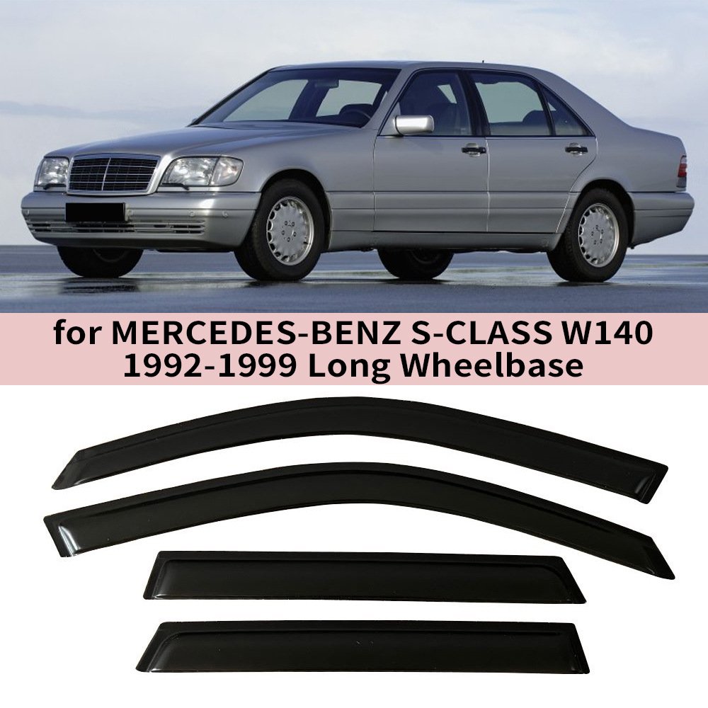 Mercedes-Benz MERCEDES-BENZ S-CLASS W140 V140 92-99LWB Rain Guard Side Window Deflector (Rain shield) - for-mercedes-benz-s-class-w140-v140-92-994pcs