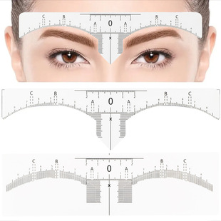 Disposable Tattoo Auxiliary Design Eyebrow Ruler, Eyebrow Shape Design Ruler, Eyebrow Shape Positioning Ruler, Transparent Stickable Ruler, Others